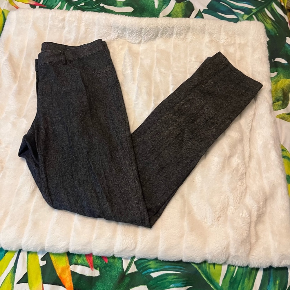 NIC+ZOE 6 Dark Denim Wash Slim Skinny Midrise Casual Work City Fall Winter Pants